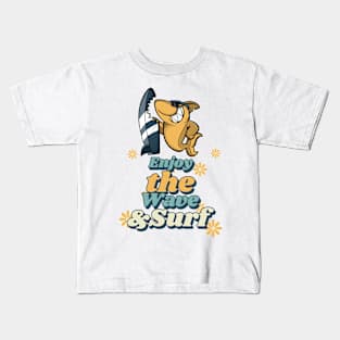 Enjoy the Wave and Surf Kids T-Shirt